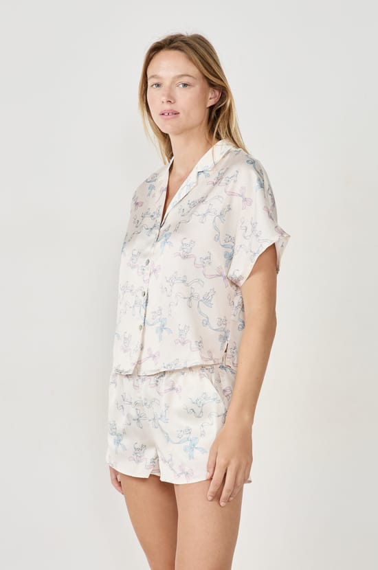 Pyjama 2 pièces satiné;${refinementColor}