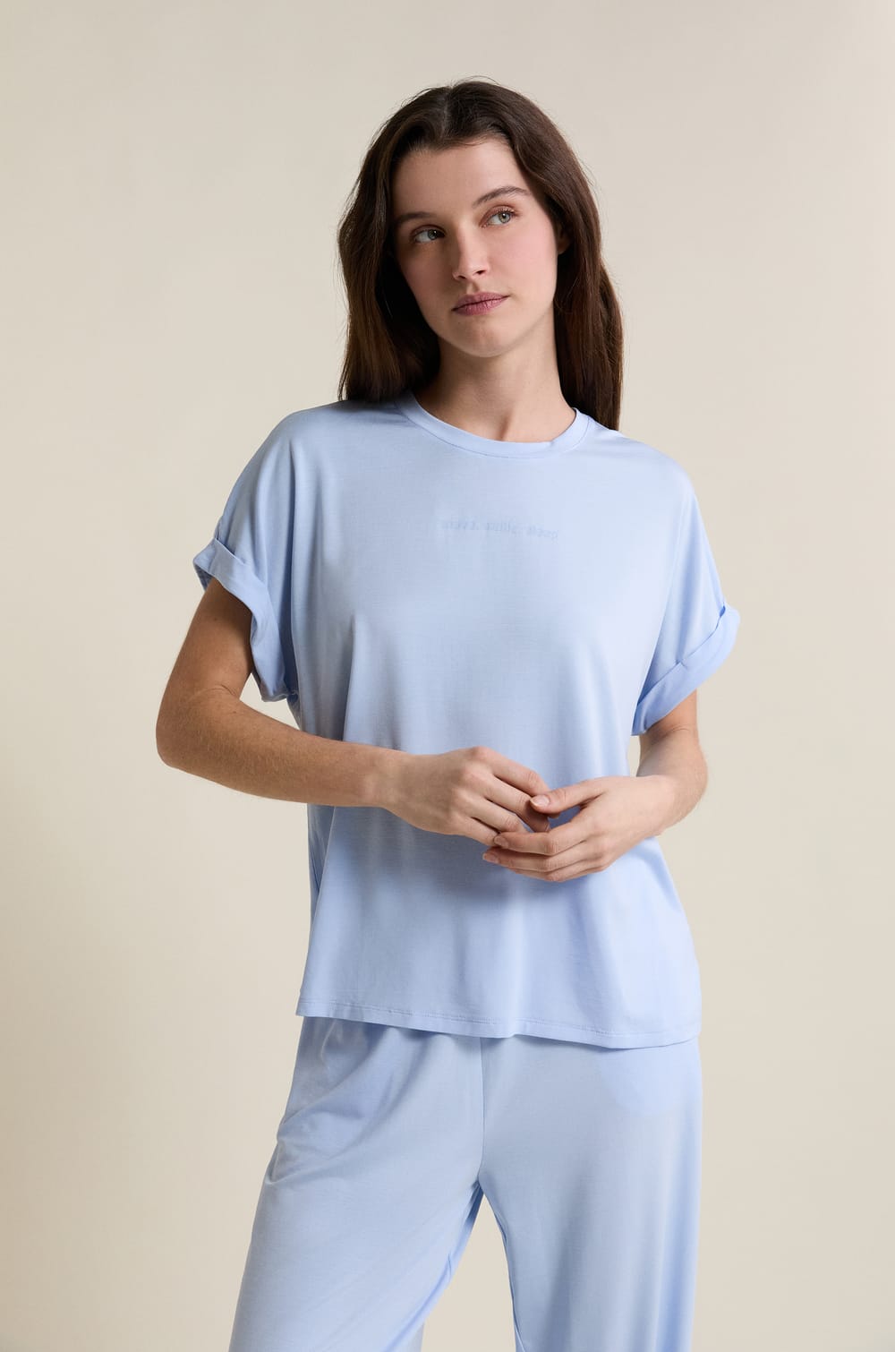 Pyjama T-shirt korte mouwen;${refinementColor}