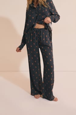 Pyjama Trousers with Dog Motifs;${refinementColor}