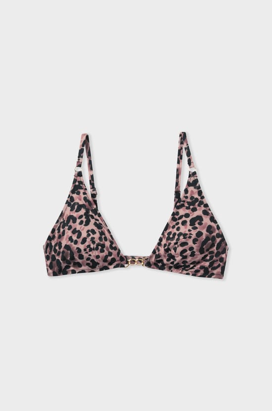 Printed triangle bikini top;${refinementColor}