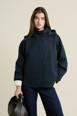 Trench &agrave; capuche avec coton;${refinementColor}