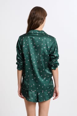 Pyjama 2 pièces à motifs effet satin;${refinementColor}