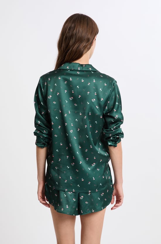 Pyjama 2 pièces à motifs effet satin;${refinementColor}
