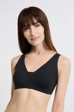 Post-mastectomy wireless bralette with front opening;${refinementColor}