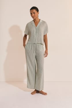 Pantacourt &agrave; rayures;${refinementColor}