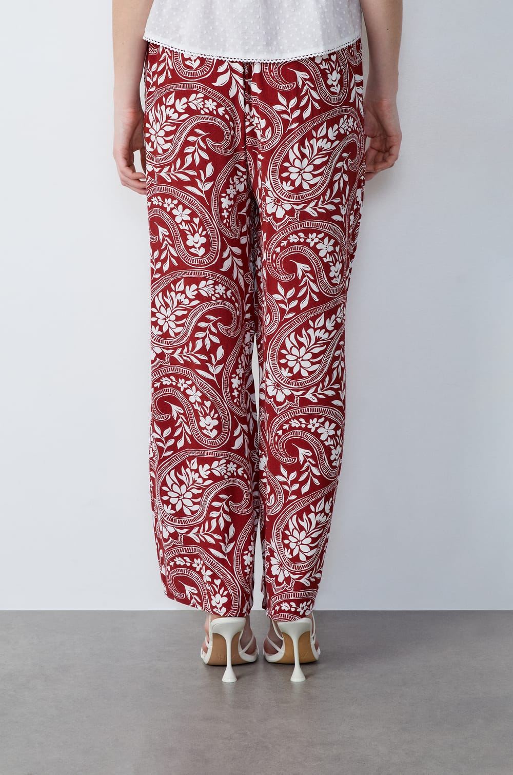Patterned fluid trousers;${refinementColor}