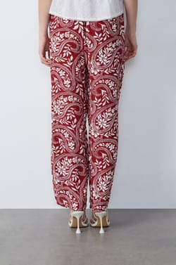 Patterned fluid trousers;${refinementColor}