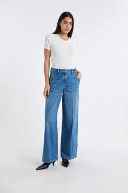 Jean large en coton;${refinementColor}