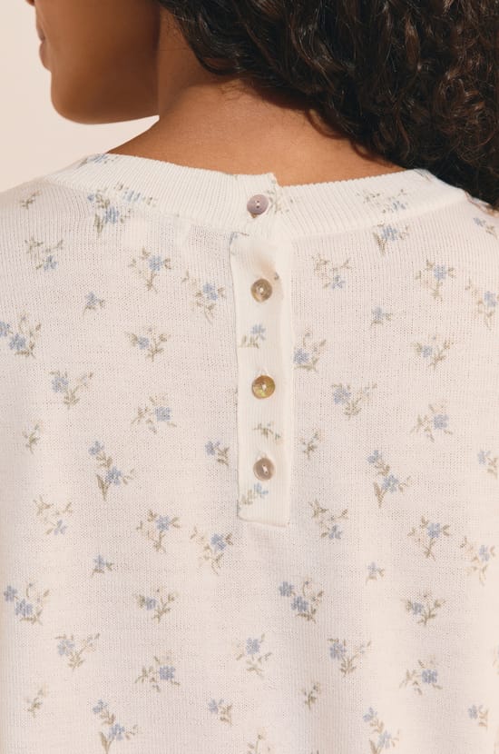 Pull manches courtes &agrave; motifs;${refinementColor}