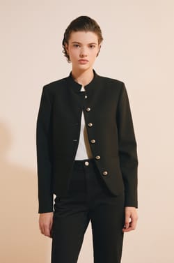 Veste avec d&eacute;tails dor&eacute;s;${refinementColor}