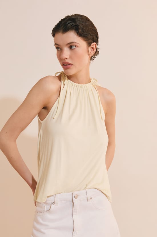 Top sans manches &agrave; nouer;${refinementColor}