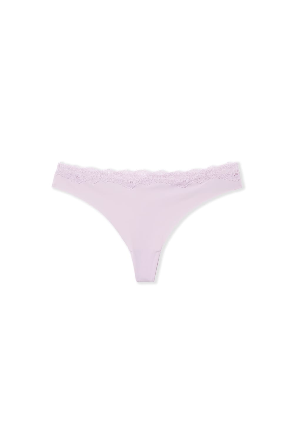 Tanga de microfibra con detalles de encaje;${refinementColor}