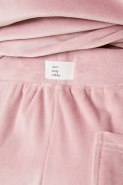 Velvet-effect pyjama trousers;${refinementColor}