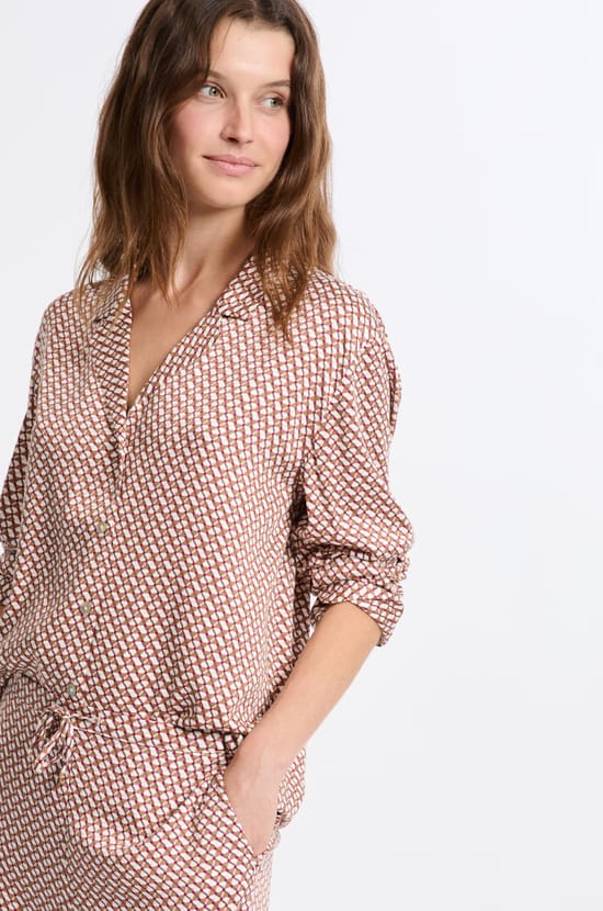 Chemise de pyjama à motifs;${refinementColor}