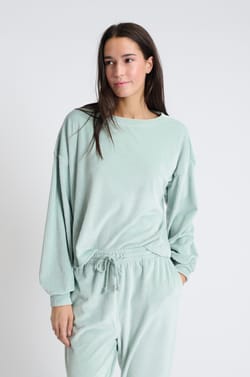 Sweatshirt de pyjama en velours;${refinementColor}