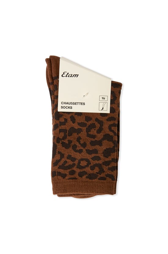 Chaussettes avec coton &agrave; motifs;${refinementColor}