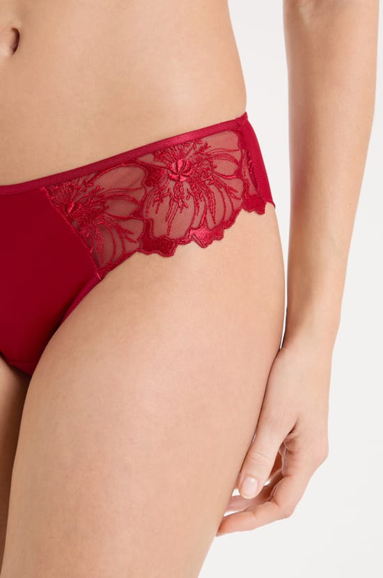 Embroidered Tulle Hipster;${refinementColor}