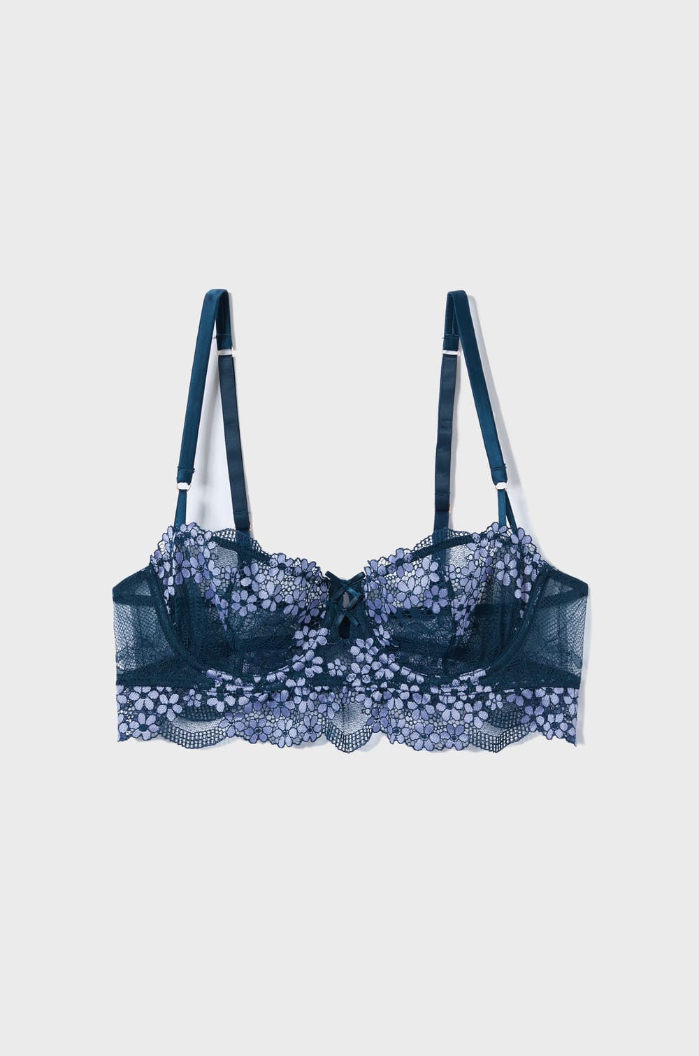 Bra No. 9- Floral Embroidery Balconette;${refinementColor}