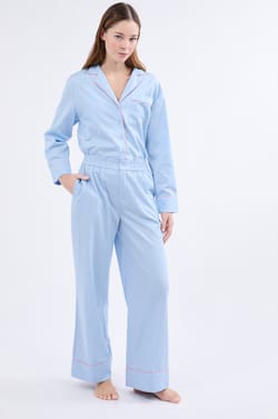 Pantalon de pyjama large en coton;${refinementColor}