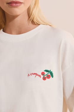 T-shirt de pyjama &agrave; motif tomate;${refinementColor}