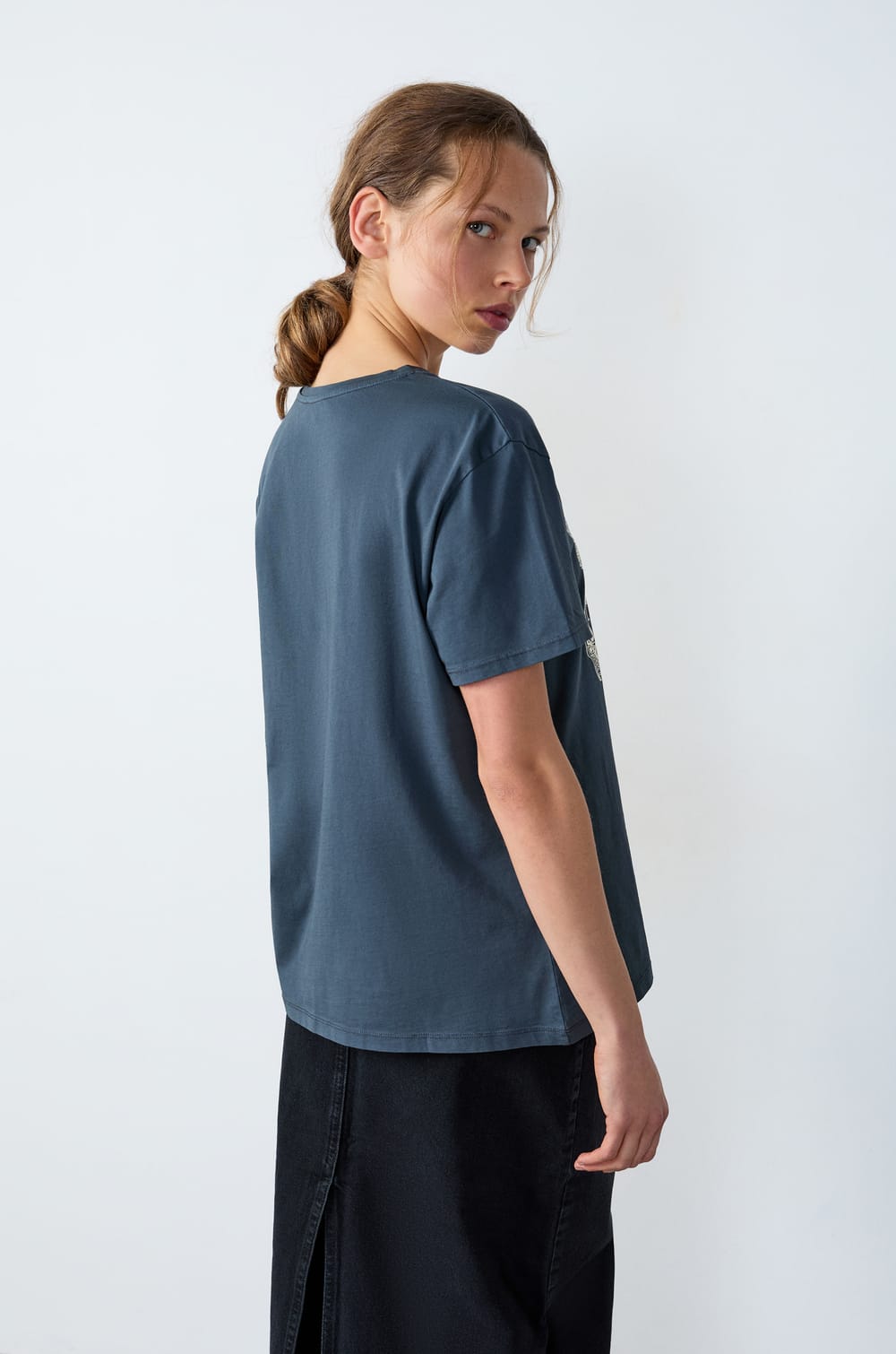Printed Cotton T-shirt;${refinementColor}