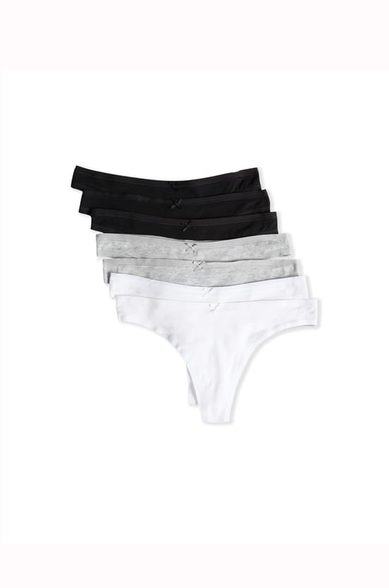 Pack of 7 Cotton Thongs;${refinementColor}