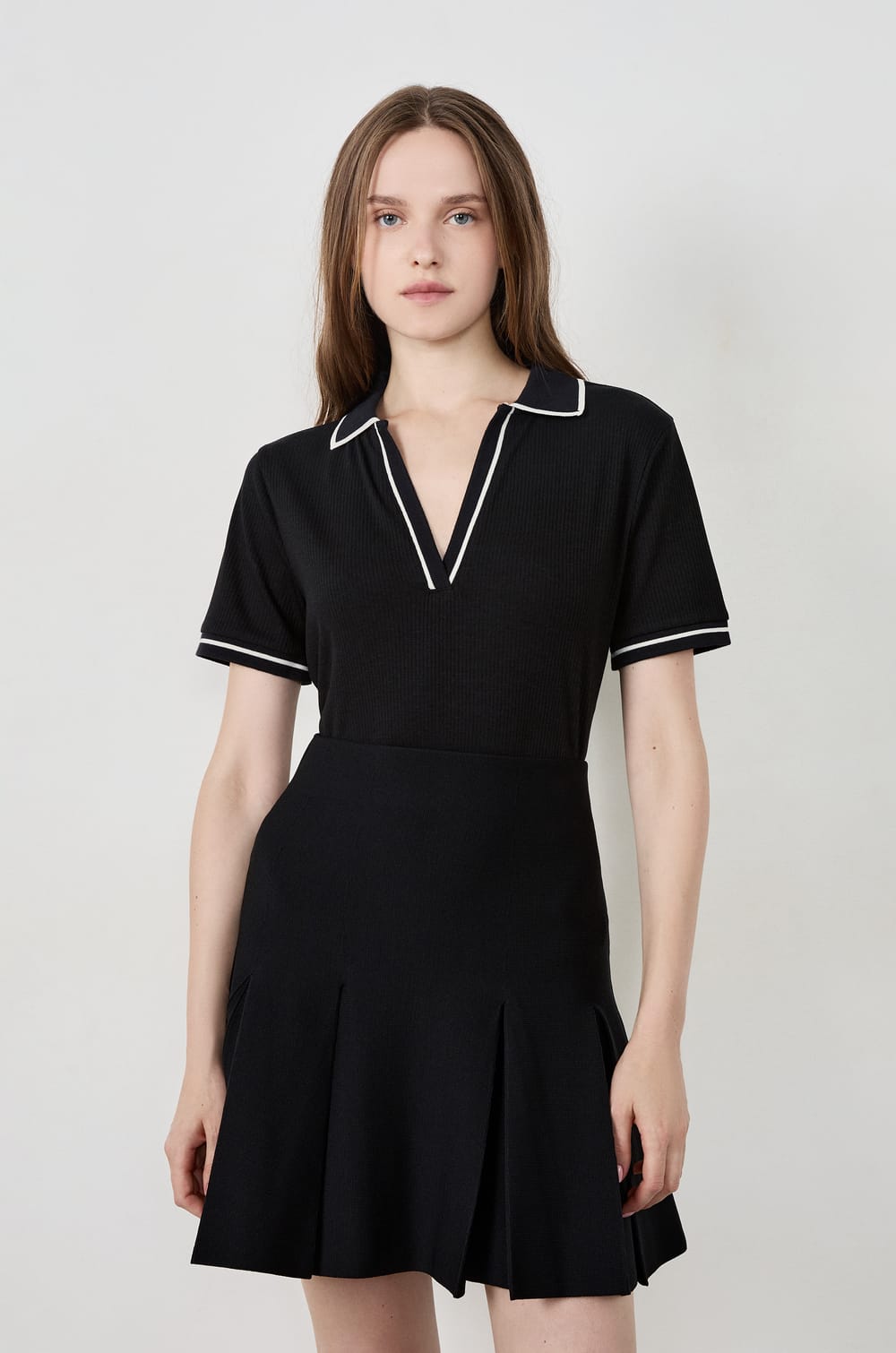 Polo manches courtes en coton;${refinementColor}