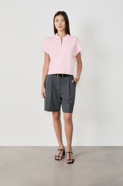 Pull sans manches col Polo;${refinementColor}