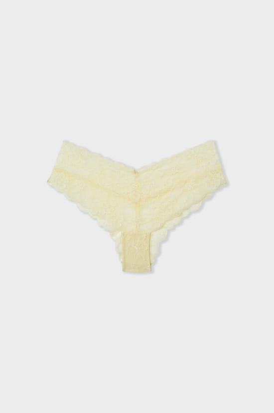 Braga brasile&ntilde;a con forma en V de encaje;${refinementColor}