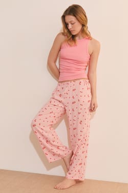 Pantalon de pyjama 7/8 &agrave; motifs tomate;${refinementColor}