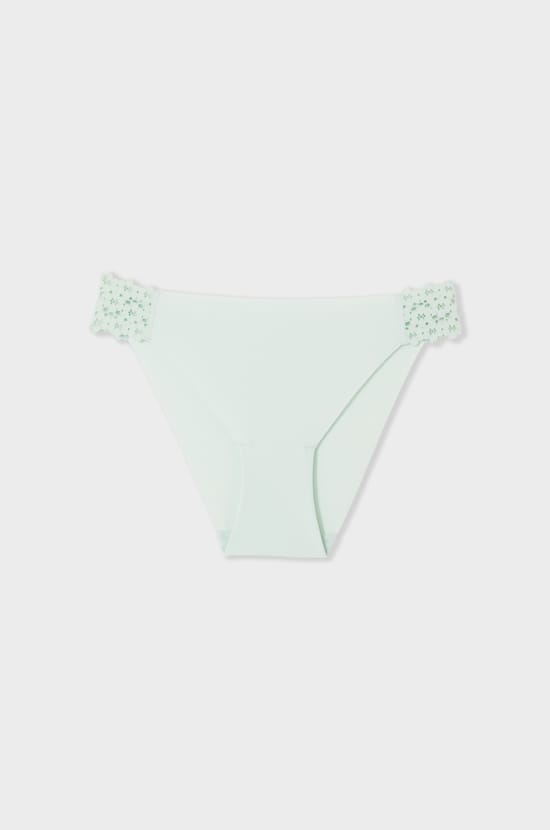 Microfibre and Lace Brief;${refinementColor}