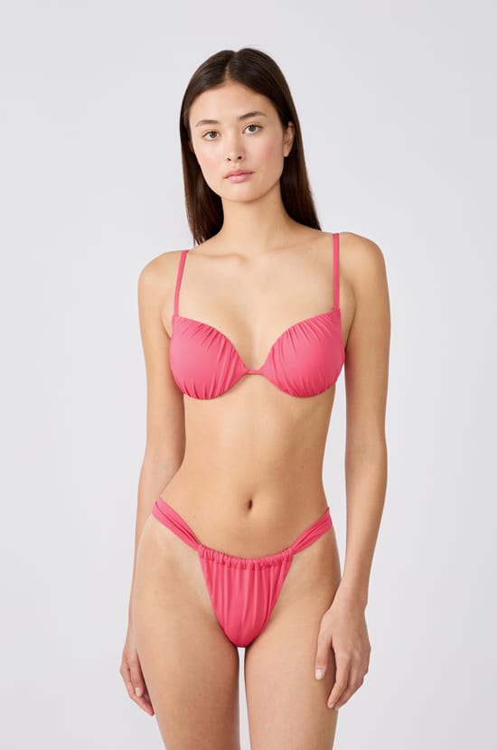 High-Leg Brazilian Bikini Bottom;${refinementColor}
