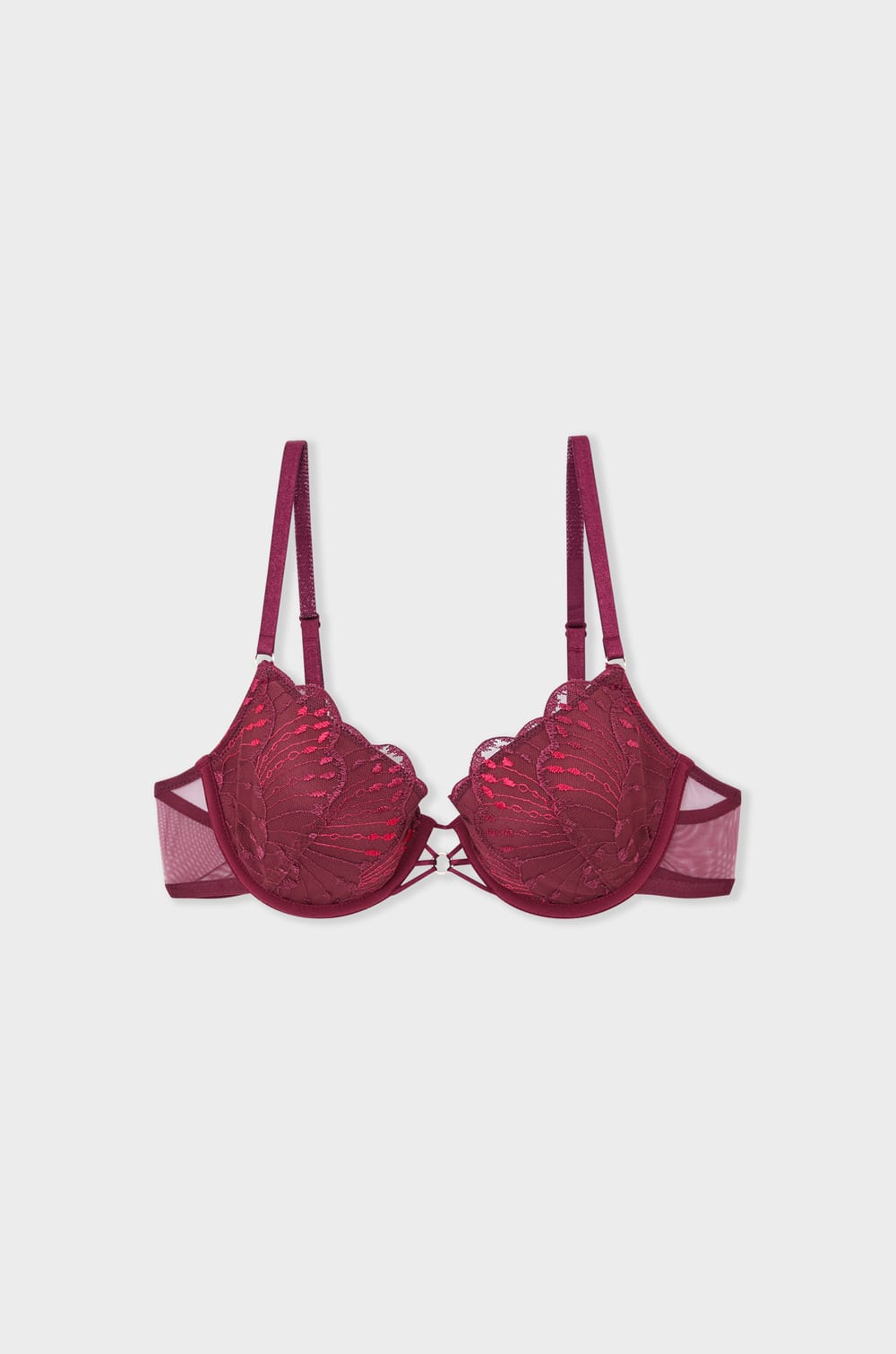 Bra No.4 - The lightly lined in floral embroidery;${refinementColor}