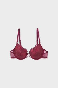 Bra No.4 - The lightly lined in floral embroidery;${refinementColor}