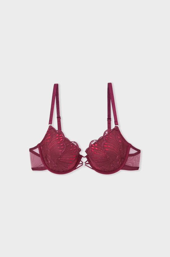 Bra No.4 - The lightly lined in floral embroidery;${refinementColor}
