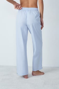 Wide-Cut Cotton Pajama Pants;${refinementColor}