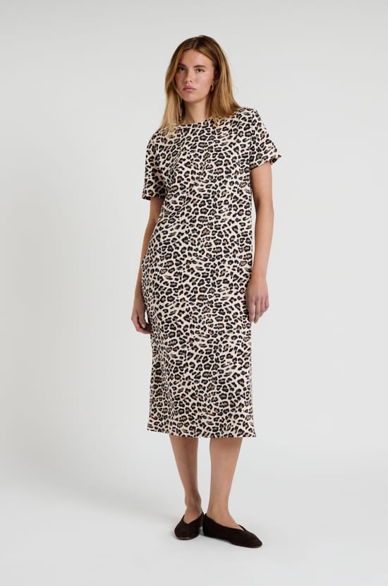 Robe longue imprim&eacute;e L&eacute;opard;${refinementColor}