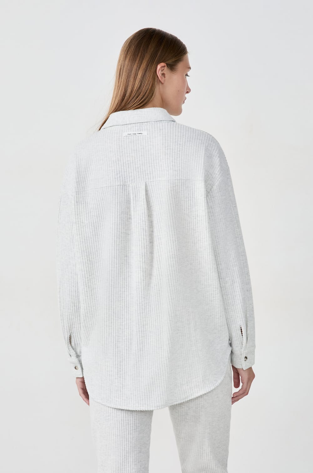 Chemise de pyjama côtelé;${refinementColor}