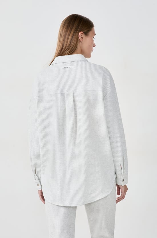 Ribbed Pyjama Shirt;${refinementColor}