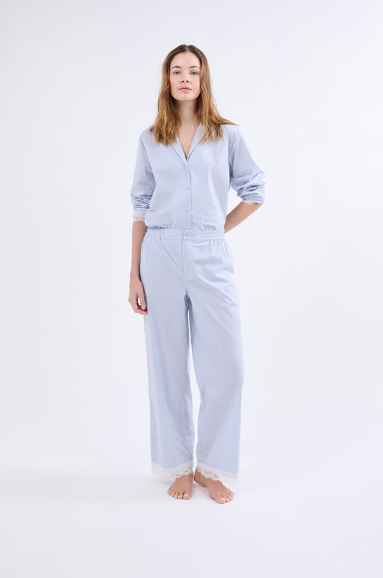 Pantalon de pyjama à rayures;${refinementColor}