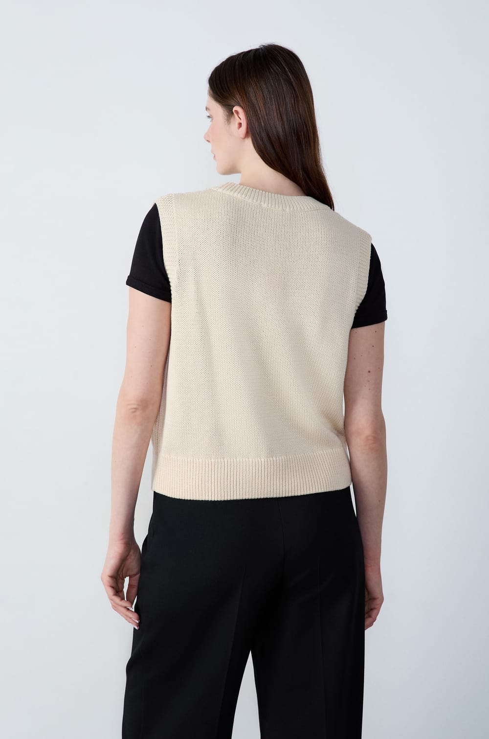 Sleeveless "Tomato" print sweater;${refinementColor}