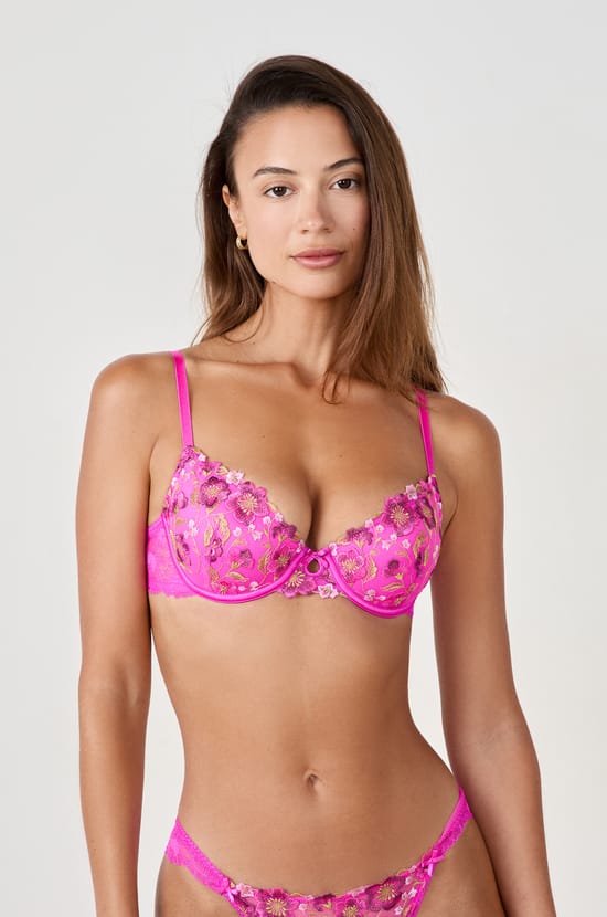 Bra N.4 - The Lightly Lined Floral Embroidery;${refinementColor}