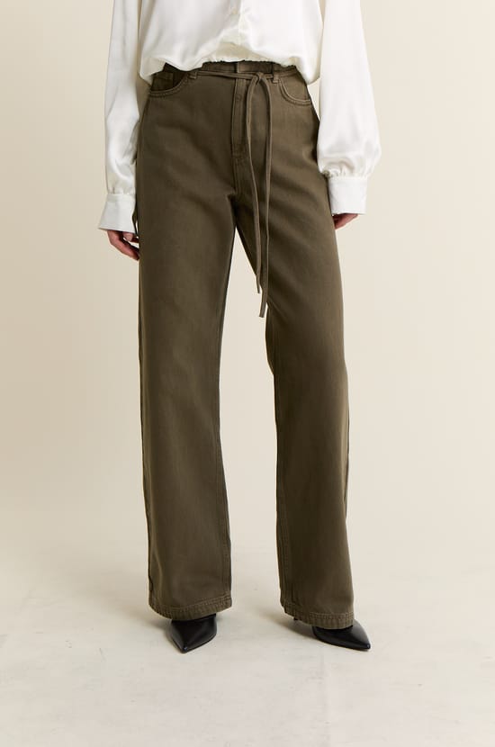 Trousers with Cotton Drawstring;${refinementColor}