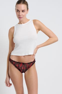 Culotte en tulle &agrave; motifs;${refinementColor}