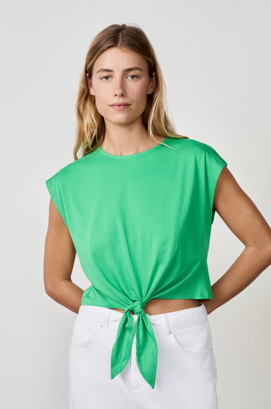 Front-tie T-shirt;${refinementColor}