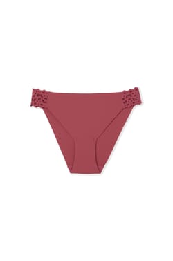 Culotte en microfibre et dentelle;${refinementColor}
