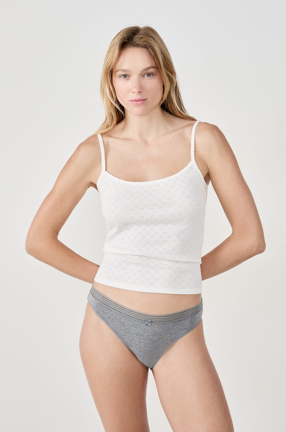 Pack of 3 Cotton and Lace Briefs;${refinementColor}