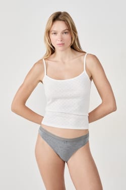 Pack of 3 Cotton and Lace Briefs;${refinementColor}