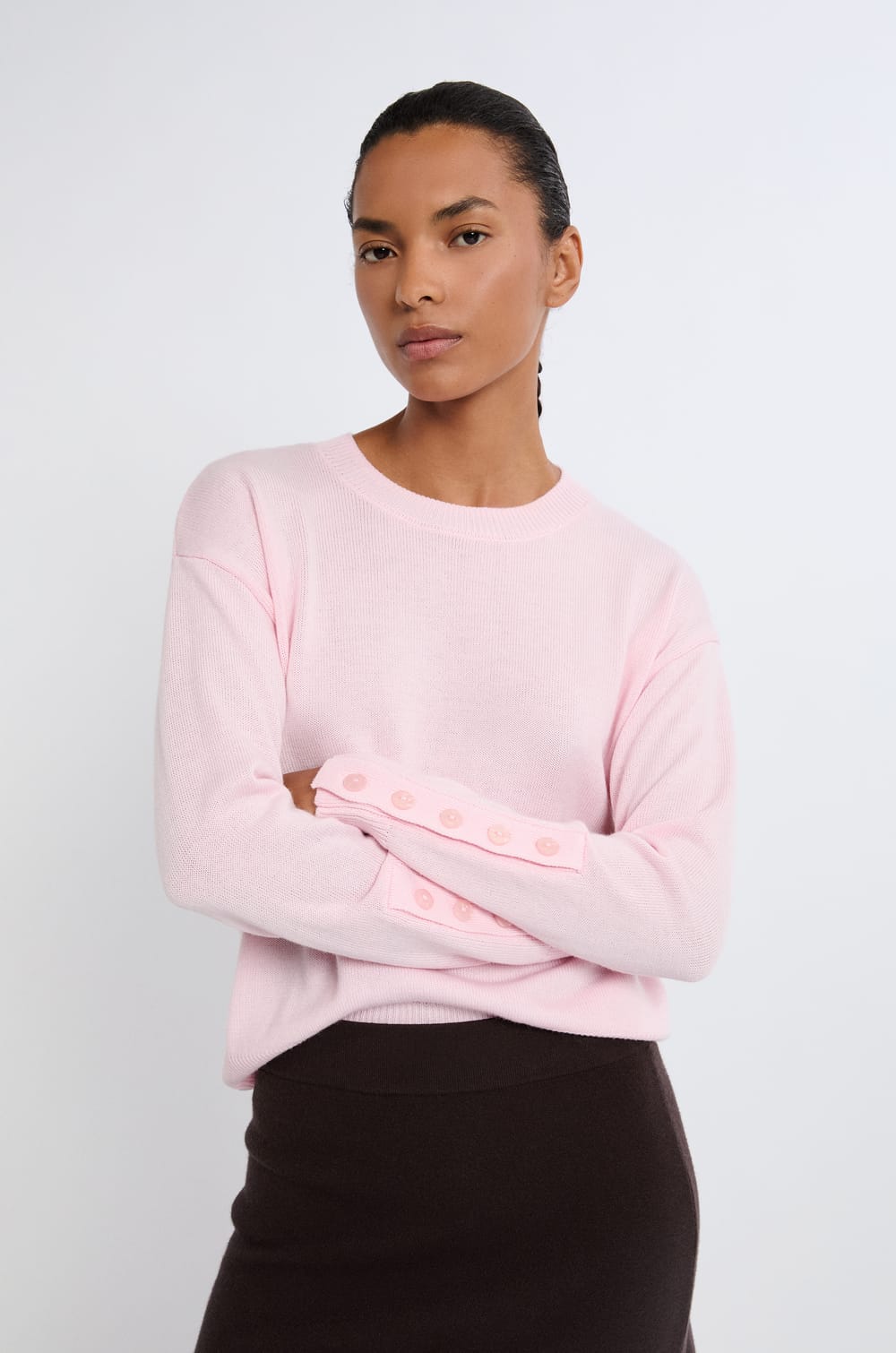 Pull col rond avec laine;${refinementColor}