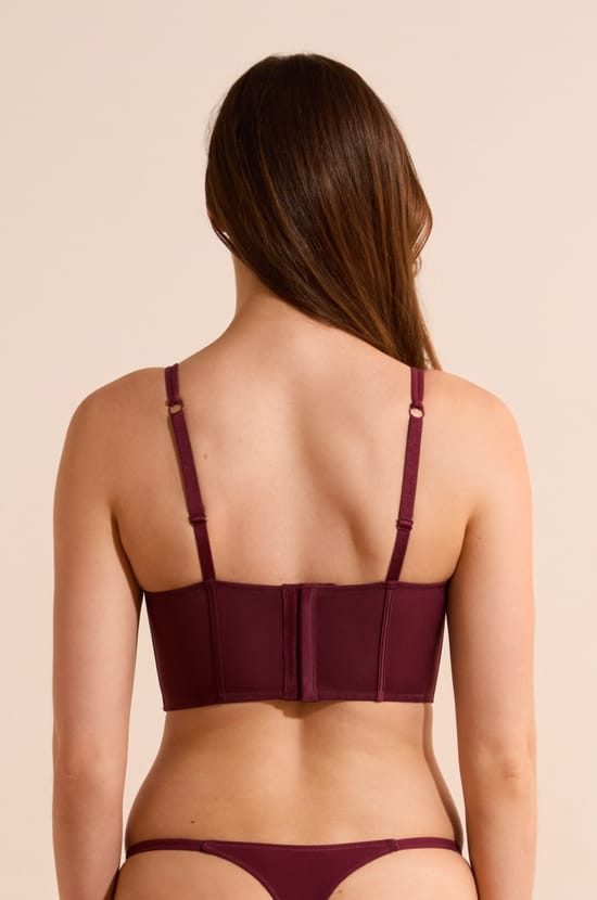 Soutien-gorge bustier coques fines avec broderie;${refinementColor}